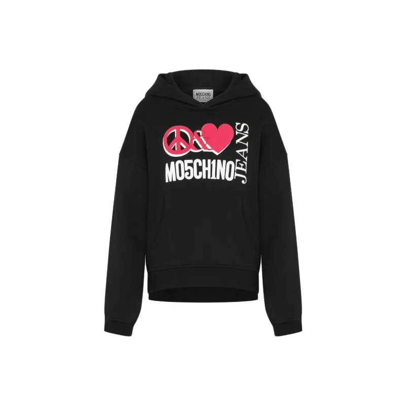 MOSCHINO Jeans Balloon Sleeved Oversized Hoodie-0