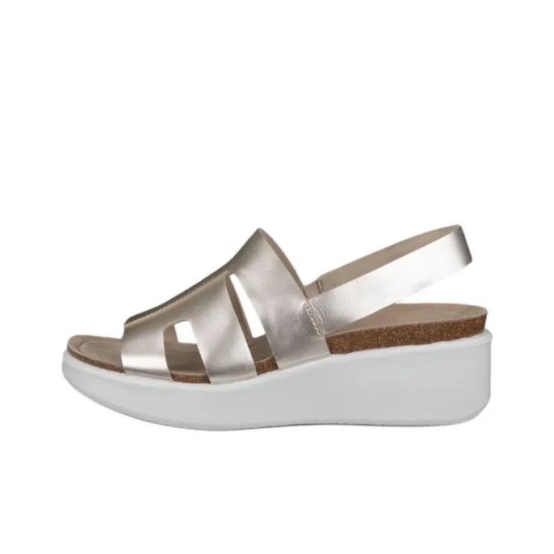 Ecco Flowt One Strap Sandals 3cm Women's Metallic-0