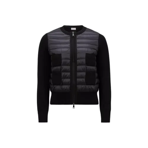 Moncler Cardigan Tricot Down Filled Jacket 'Black'