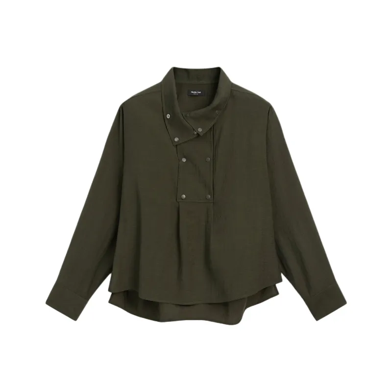 Massimo Dutti Shirt Women's Dark Green-0