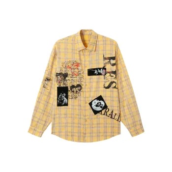 VINMUK Shirt Unisex Yellow Plaid
