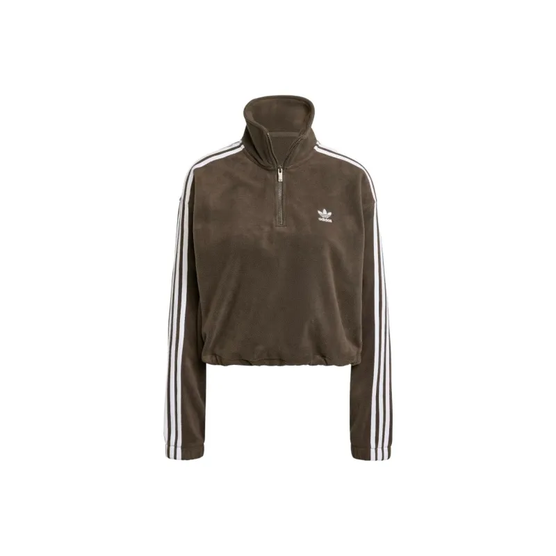 Adidas Originals Polar Fleece Sweatshirt Women's Dark Shadow Olive-0