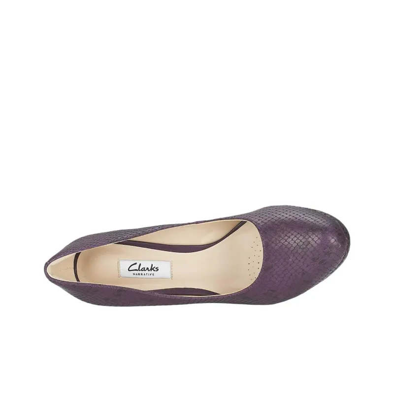 Clarks CRISPKENDRA Slim Heel High Heels Women's Purple-3