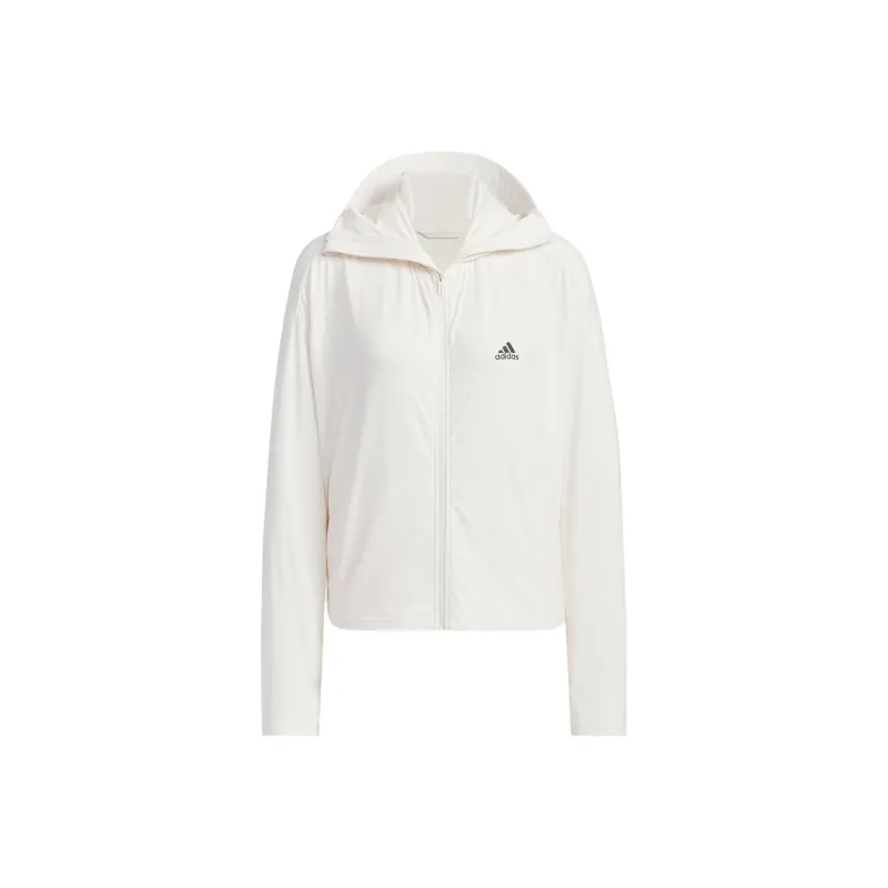 Adidas KNIT UPF JACKET Jackets Coats Women's Pink White-0