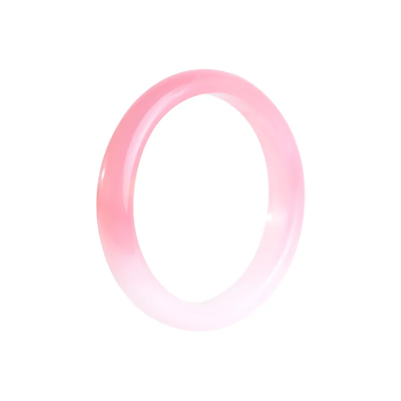 Clear Snow Chalcedony Bangles Unisex-0