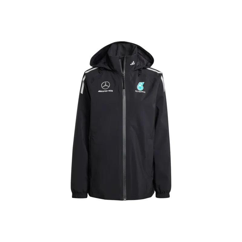 Adidas TEAM Jackets Coats Women's Black/Reflective Silver-0