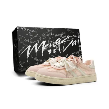 Mengsai Breathable Lightweight Height Increasing Low-Top Casual Shoes Women's Pink