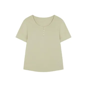 Mo Han Yi Mei T Shirt Women's Tender Shoot Yellow