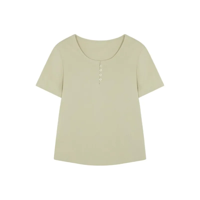 Mo Han Yi Mei T Shirt Women's Tender Shoot Yellow-0