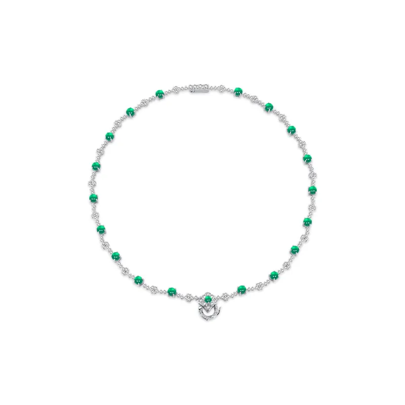 FUNNXI Natural Chalcedony Necklaces Women's-0