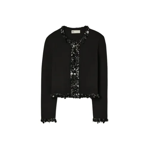 TORY BURCH Embellished Fine Knit Cardigan