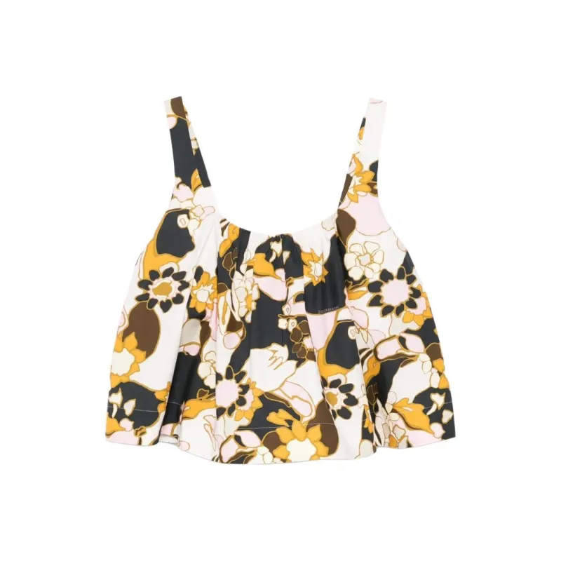 Zimmermann Maxine Cropped Top-0