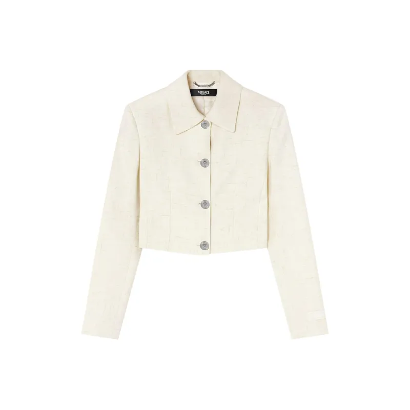 VERSACE Silk blend Cropped Jacket-0