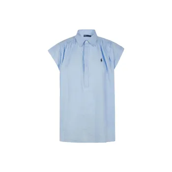 Polo Ralph Lauren Polo Pony Embroidered Curved Hem Blouse