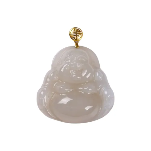 Execute The Blessing Hetian Jade Pendants Smoky Purple Unisex