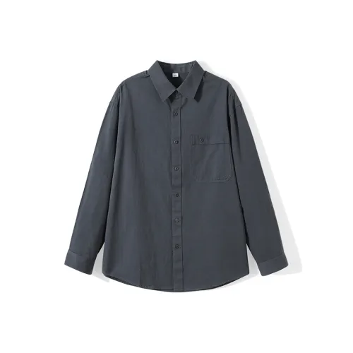 ZHONGBANGJICHU Shirts Unisex Smoke Gray