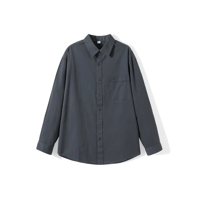 ZHONGBANGJICHU Shirts Unisex Smoke Gray-0