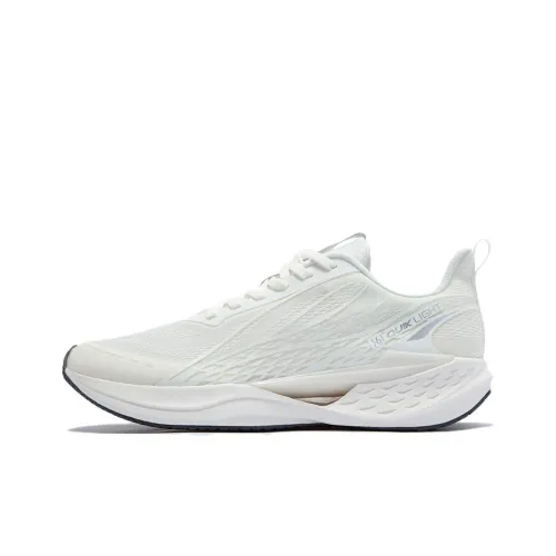 361° Anti Slip Wear Resistant Low Top Casual Training Sprint Running Shoes Men's Feather White