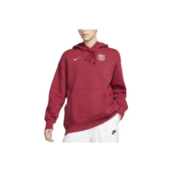 Nike Fc Barcelona Phoenix Fleece Women's Nike Soccer Oversized Pullover Hoodie