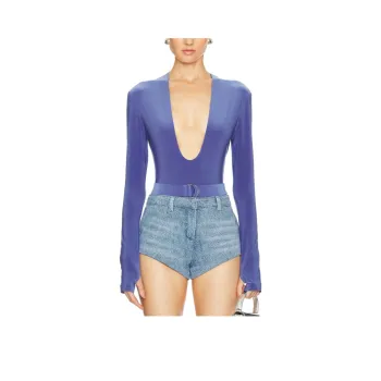 NORMA KAMALI Bodysuits Women's Military Blue