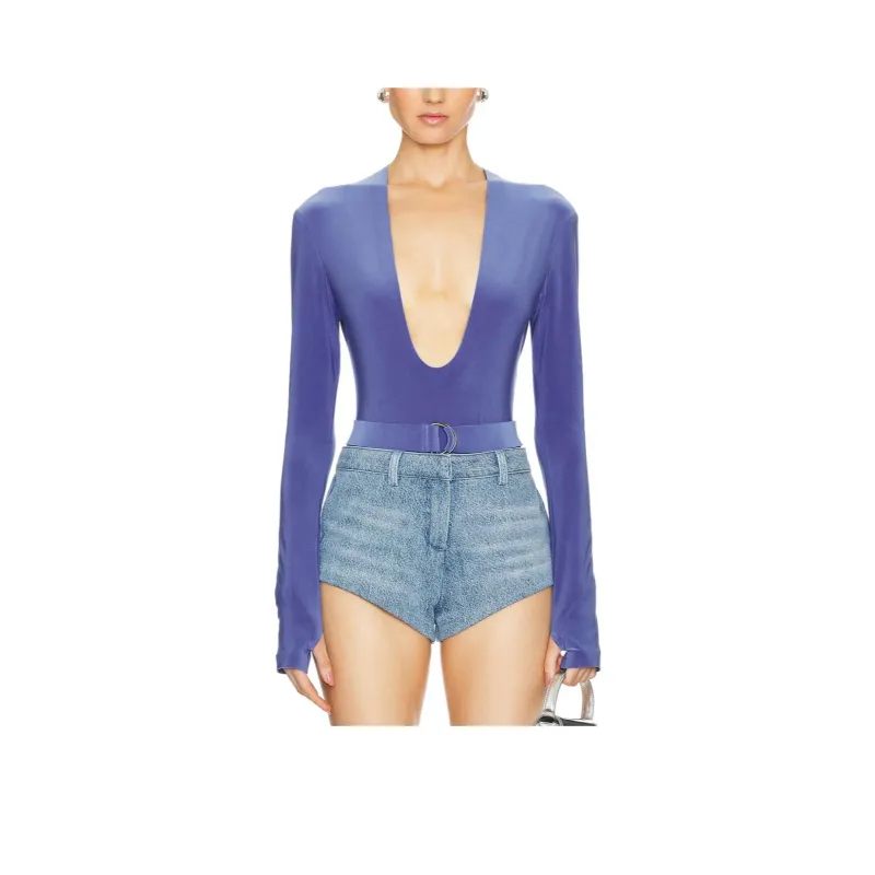 NORMA KAMALI Bodysuits Women's Military Blue-0