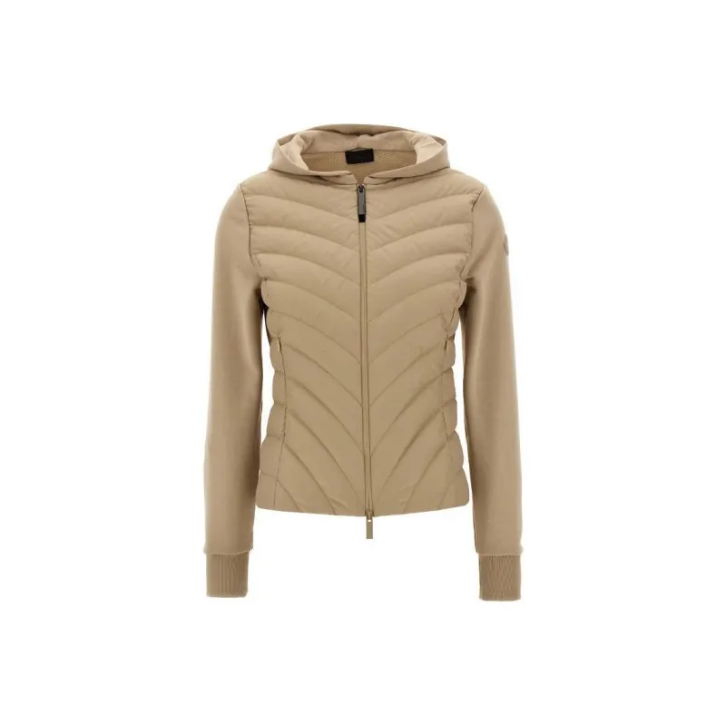 Moncler Padded Diagonal Quilted Zip Up Jacket-0