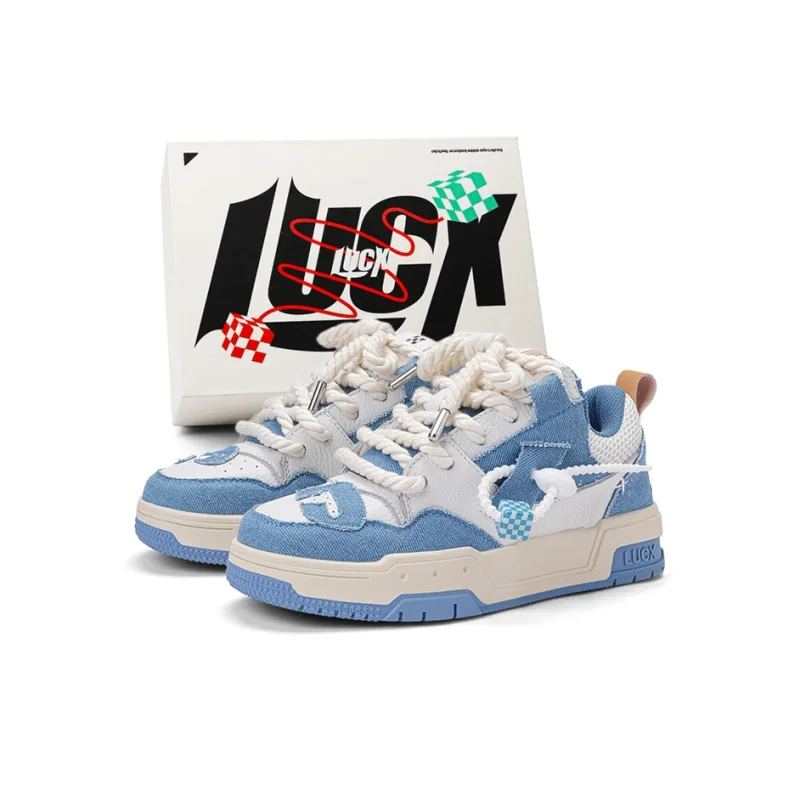 LUCX Cushioned Slip Resistant Abrasion Resistant Low Top Chunky Sneakers Unisex-24