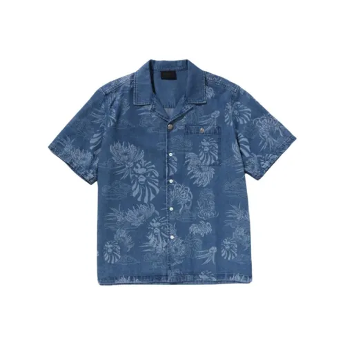 A BATHING APE Black Hawaiian Camp Ii Celim Shirt