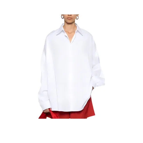 DRIES VAN NOTEN Oversized Button Up Shirt White
