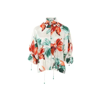 BESIONIA SS25 Shirt Women's Green Pattern