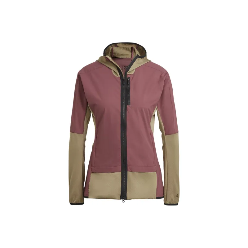 Adidas Five Ten Flooce Wind Jacket Jackets Coats Women's Burgundy Red-0