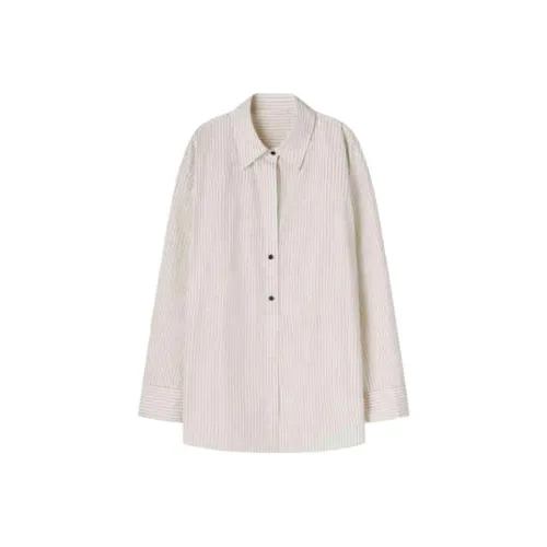 SHUXI Shirt Women's Bean Juice White