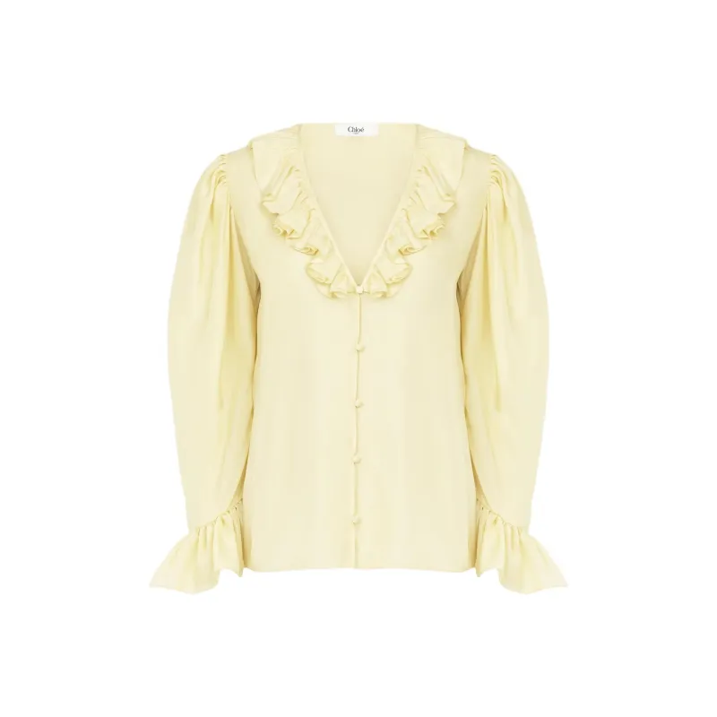 Chloé Ruffled Silk Blouse-0