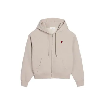 AMIPARIS Paris Ami De Coeur Logo Embroidered Zipped Hoodie