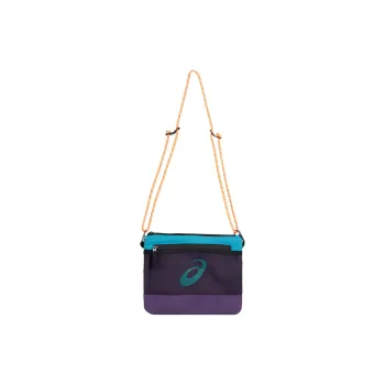 Asics Polyamide Shoulder Bag Crossbody Bag Unisex Blue & Purple