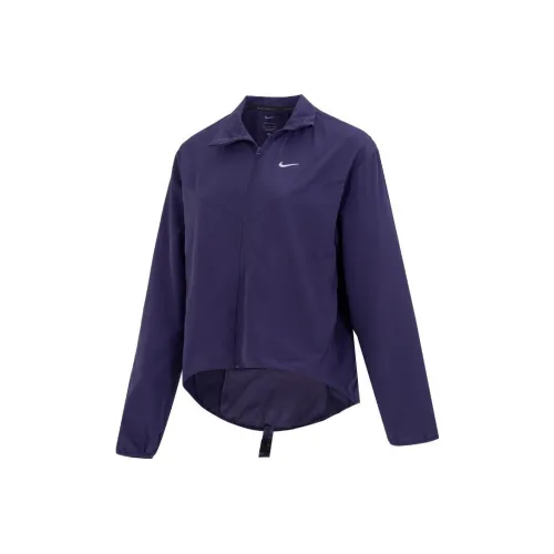Nike Women's Logo Print Running Sports Jacket Purple