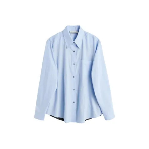 OUR LEGACY Contrast Striped Cotton Shirt