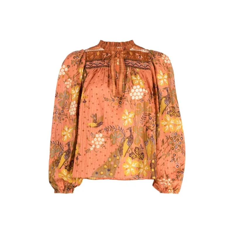 Ulla Johnson Rana Tie-neck Blouse-0