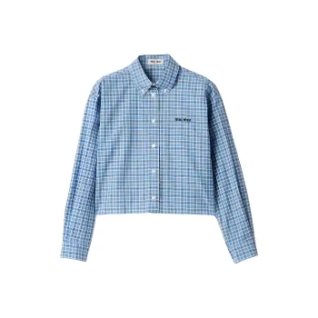 MIU MIU Checked Poplin Shirt