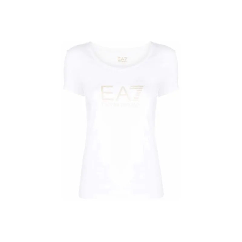 EMPORIO ARMANI Logo print Cotton T shirt-0