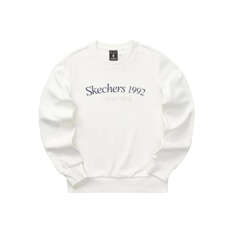 Skechers Colorful Sweatshirt Women's Marshmallow White-0