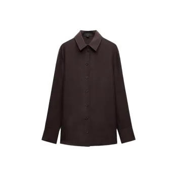 ZARA ZW Series Shirt Women's Brown