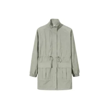 CHAOJIANTA Jackets Coats Women's Dark Plain Gray
