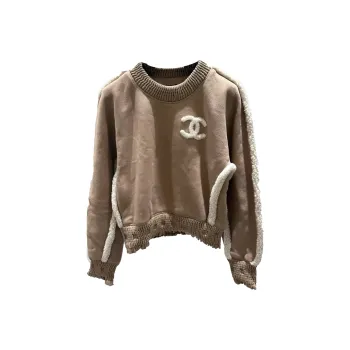 CHANEL 24 Fall And Winter Sweatshirt Women's Khaki