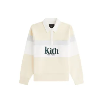 KITH FW24 Emery New York Rugby Polo Shirt Women's Beige