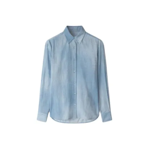 ERMANNO SCERVINO Denim Printed Moroccan Shirt Shirt Women's Blue