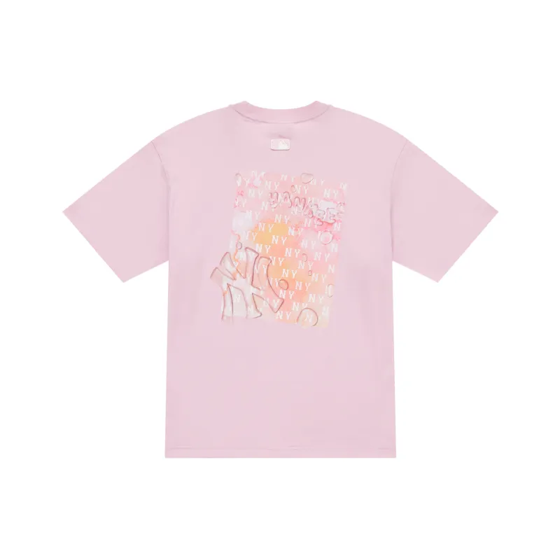 MLB New York Yankees SS25 T Shirt Unisex Heather Gray Pink-0