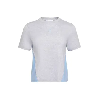 JW Anderson Anchor Embroidery Panelled Cropped T Shirt