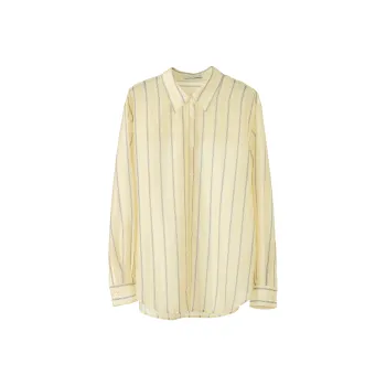 Fstudio Early Spring Korean Style Slimming Stripes Light Long Sleeved Shirt Women's