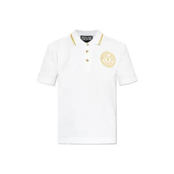 VERSACE JEANS COUTURE Baroque Print Polo Top